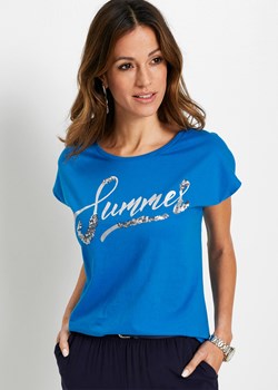 Shirt z cekinami ze sklepu bonprix w kategorii Bluzki damskie - zdjęcie 170595389