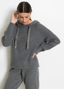 Sweter z ozdobnymi paskami ze sklepu bonprix w kategorii Swetry damskie - zdjęcie 170595919
