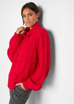 Sweter z golfem, w warkocze ze sklepu bonprix w kategorii Swetry damskie - zdjęcie 170596066