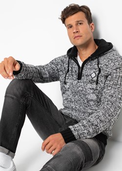 Sweter z kapturem Slim Fit ze sklepu bonprix w kategorii Swetry męskie - zdjęcie 170596107