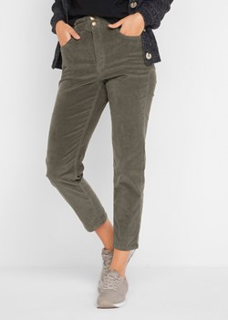 Spodnie sztruksowe z bawełny organicznej ze sklepu bonprix w kategorii Spodnie damskie - zdjęcie 170596287