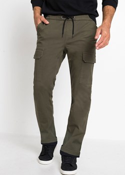 Spodnie ocieplane z gumką w talii Regular Fit Straight ze sklepu bonprix w kategorii Spodnie męskie - zdjęcie 170596345