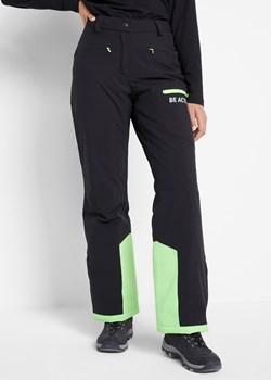 Spodnie narciarskie ocieplane i nieprzemakalne, ze śniegołapem, Straight ze sklepu bonprix w kategorii Spodnie damskie - zdjęcie 170596409