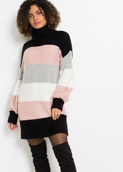 Długi sweter w paski ze sklepu bonprix w kategorii Swetry damskie - zdjęcie 170596487