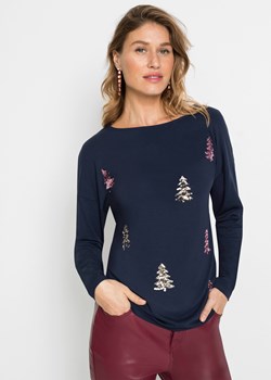 Shirt oversize w bożonarodzeniowe motywy ze sklepu bonprix w kategorii Bluzki damskie - zdjęcie 170596637