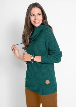 Sweter z golfem z troczkami ze sklepu bonprix w kategorii Swetry damskie - zdjęcie 170596666