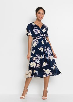 Sukienka midi z kwiatowym nadrukiem ze sklepu bonprix w kategorii Sukienki - zdjęcie 170597298