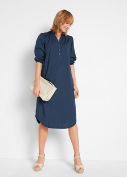Sukienka koszulowa midi z popeliny, fason o linii litery A ze sklepu bonprix w kategorii Sukienki - zdjęcie 170597389