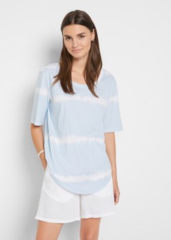 Shirt bawełniany z batikowym nadrukiem, rękawy 1/2 ze sklepu bonprix w kategorii Bluzki damskie - zdjęcie 170597698