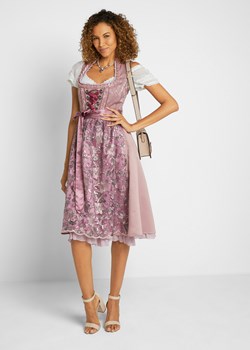 Sukienka w ludowym stylu w żakardowy deseń, z haftowanym fartuchem (2 części) ze sklepu bonprix w kategorii Sukienki - zdjęcie 170598236