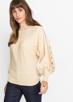Sweter z koronką ze sklepu bonprix w kategorii Swetry damskie - zdjęcie 170598306
