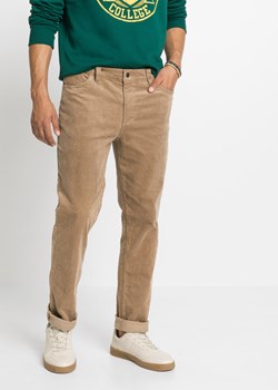 Spodnie sztruksowe ze stretchem Regular Fit, w wygodnym fasonie ze sklepu bonprix w kategorii Spodnie męskie - zdjęcie 170598328