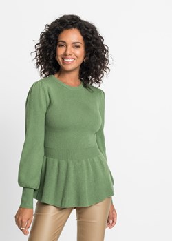 Sweter z falbaną ze sklepu bonprix w kategorii Swetry damskie - zdjęcie 170598796