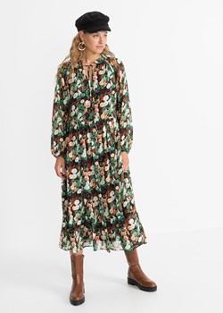 Długa sukienka z poliestru z recyklingu w kwiaty ze sklepu bonprix w kategorii Sukienki - zdjęcie 170598808