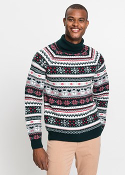Sweter z golfem w norweski wzór ze sklepu bonprix w kategorii Swetry męskie - zdjęcie 170599697