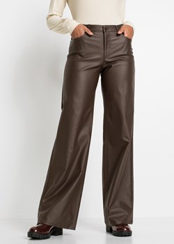 Spodnie ze sztucznej skóry Marlena ze sklepu bonprix w kategorii Spodnie damskie - zdjęcie 170599817