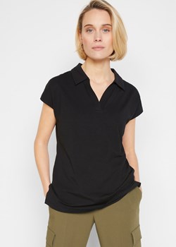 Shirt z otwartym kołnierzykiem polo ze sklepu bonprix w kategorii Bluzki damskie - zdjęcie 170600479
