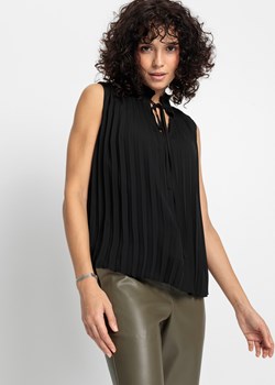 Bluzka bez rękawów, plisowana ze sklepu bonprix w kategorii Bluzki damskie - zdjęcie 170600557