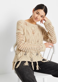 Sweter ażurowy ze sklepu bonprix w kategorii Swetry damskie - zdjęcie 170602605
