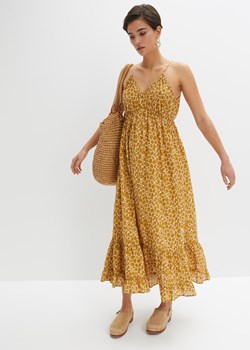 Długa sukienka w cętki leoparda ze sklepu bonprix w kategorii Sukienki - zdjęcie 170603156