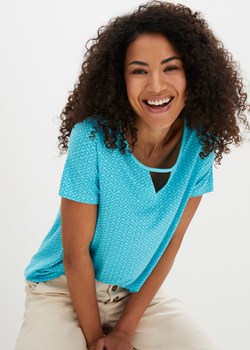 Shirt z gumką, krótki rękaw ze sklepu bonprix w kategorii Bluzki damskie - zdjęcie 170603186