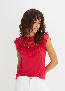 Shirt z koronką ze sklepu bonprix w kategorii Bluzki damskie - zdjęcie 170603576