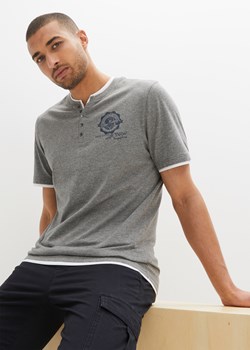 Shirt z dekoltem henley, krótki rękaw (2 szt.) ze sklepu bonprix w kategorii T-shirty męskie - zdjęcie 170604075