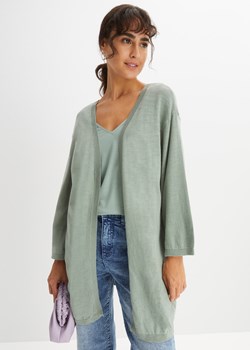 Długi sweter  bez zapięcia typu kimono ze sklepu bonprix w kategorii Swetry damskie - zdjęcie 170604487
