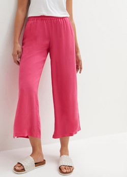Spodnie z wygodnym paskiem  w talii i rozcięciem u dołu nogawki, z lyocellu ze sklepu bonprix w kategorii Spodnie damskie - zdjęcie 170605309