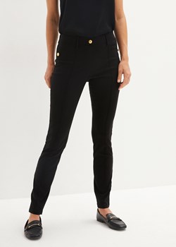 Spodnie ze stretchem, gumką w talii i ozdobnymi guzikami ze sklepu bonprix w kategorii Spodnie damskie - zdjęcie 170606107