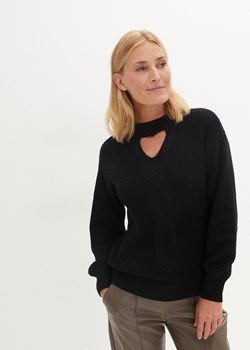 Sweter z wycięciem ze sklepu bonprix w kategorii Swetry damskie - zdjęcie 170606127