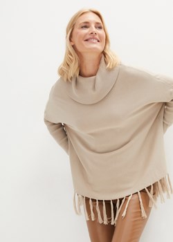 Sweter z frędzlami w dolnej części ze sklepu bonprix w kategorii Swetry damskie - zdjęcie 170606148