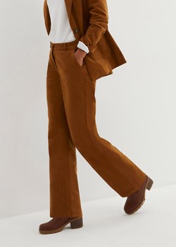 Spodnie sztruksowe Marlena, z bawełny organicznej ze sklepu bonprix w kategorii Spodnie damskie - zdjęcie 170606828