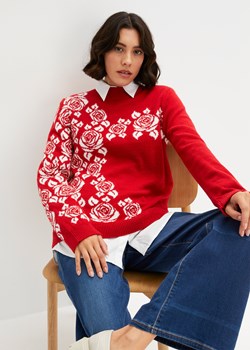 Sweter żakardowy ze sklepu bonprix w kategorii Swetry damskie - zdjęcie 170606855