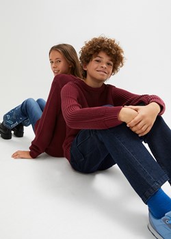 Sweter dziecięcy z dzianiny z bawełny ze sklepu bonprix w kategorii Swetry dziewczęce - zdjęcie 170606858