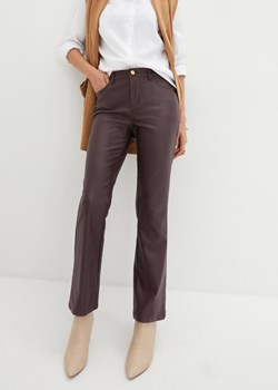 Spodnie Bootcut ze stretchem i połyskiem ze sklepu bonprix w kategorii Spodnie damskie - zdjęcie 170607236