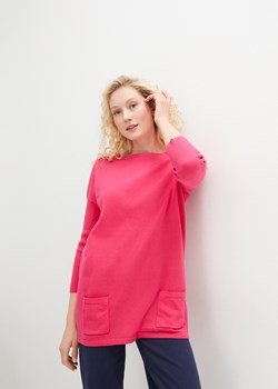 Sweter z opuszczanymi ramionami, rękawy 7/8, z materiału z bawełną ze sklepu bonprix w kategorii Swetry damskie - zdjęcie 170607826