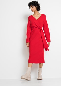 Sukienka dzianinowa z efektem założenia kopertowego ze sklepu bonprix w kategorii Sukienki - zdjęcie 170608168