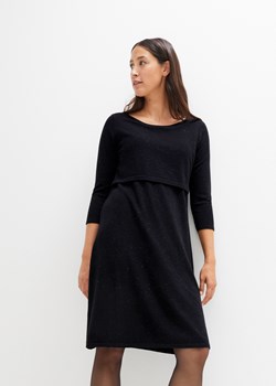 Sukienka ciążowa i do karmienia piersią, z połyskującą nitką ze sklepu bonprix w kategorii Sukienki ciążowe - zdjęcie 170608649
