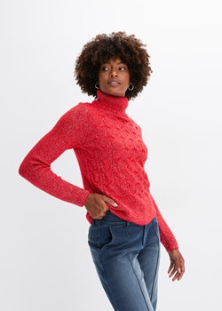 Sweter w warkocze, krótszy fason ze sklepu bonprix w kategorii Swetry damskie - zdjęcie 170608789