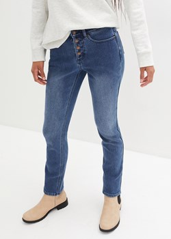 Dżinsy ocieplane, bardzo miękkie, Straight ze sklepu bonprix w kategorii Jeansy damskie - zdjęcie 170609036