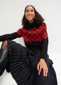 Sweter w norweski wzór ze sklepu bonprix w kategorii Swetry damskie - zdjęcie 170609199