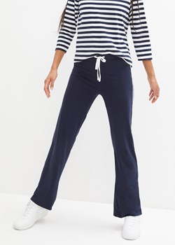 Spodnie shirtowe ze stretchem, długie, Straight ze sklepu bonprix w kategorii Spodnie damskie - zdjęcie 170609339