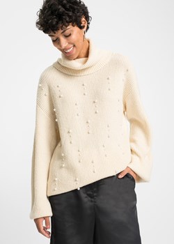 Sweter z perełkami ze sklepu bonprix w kategorii Swetry damskie - zdjęcie 170609616