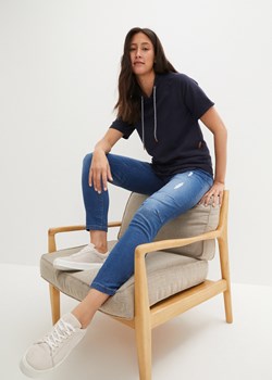 Długa bluza, krótki rękaw ze sklepu bonprix w kategorii Bluzy damskie - zdjęcie 170609719
