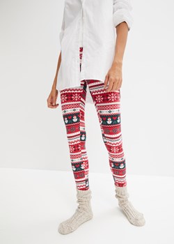 Legginsy w bożonarodzeniowy deseń ze sklepu bonprix w kategorii Spodnie damskie - zdjęcie 170609726