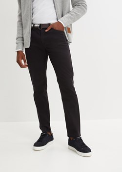 Spodnie ze stretchem i paskiem, Regular Fit Straight ze sklepu bonprix w kategorii Spodnie męskie - zdjęcie 170610277