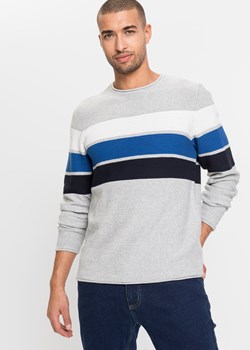 Sweter z bawełny z recyklingu ze sklepu bonprix w kategorii Swetry męskie - zdjęcie 170610407