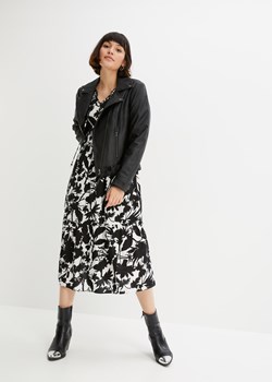 Szeroka sukienka tunikowa midi z tkaniny z wiskozą, długi rękaw ze sklepu bonprix w kategorii Sukienki - zdjęcie 170610747