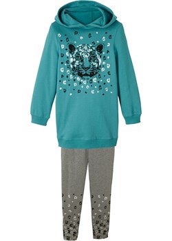 Bluza dresowa dziewczęca + legginsy (2 części), bawełna organiczna ze sklepu bonprix w kategorii Komplety dziewczęce - zdjęcie 170611107